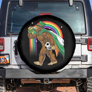 Funny Bigfoot Drinking Beer Spare Tire Cover St Patricks Day Soccer Lover TS12 No hole Black Print Your Wear