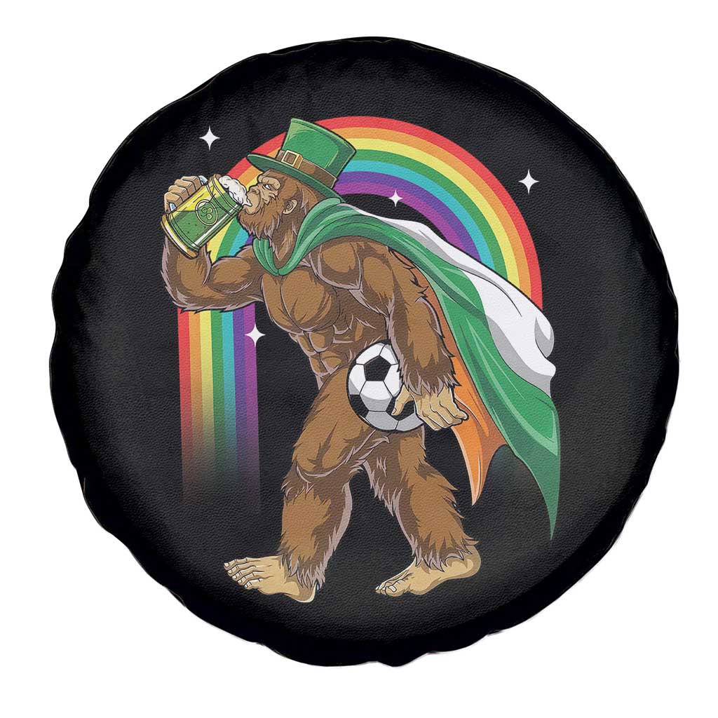 Funny Bigfoot Drinking Beer Spare Tire Cover St Patricks Day Soccer Lover TS12 Print Your Wear