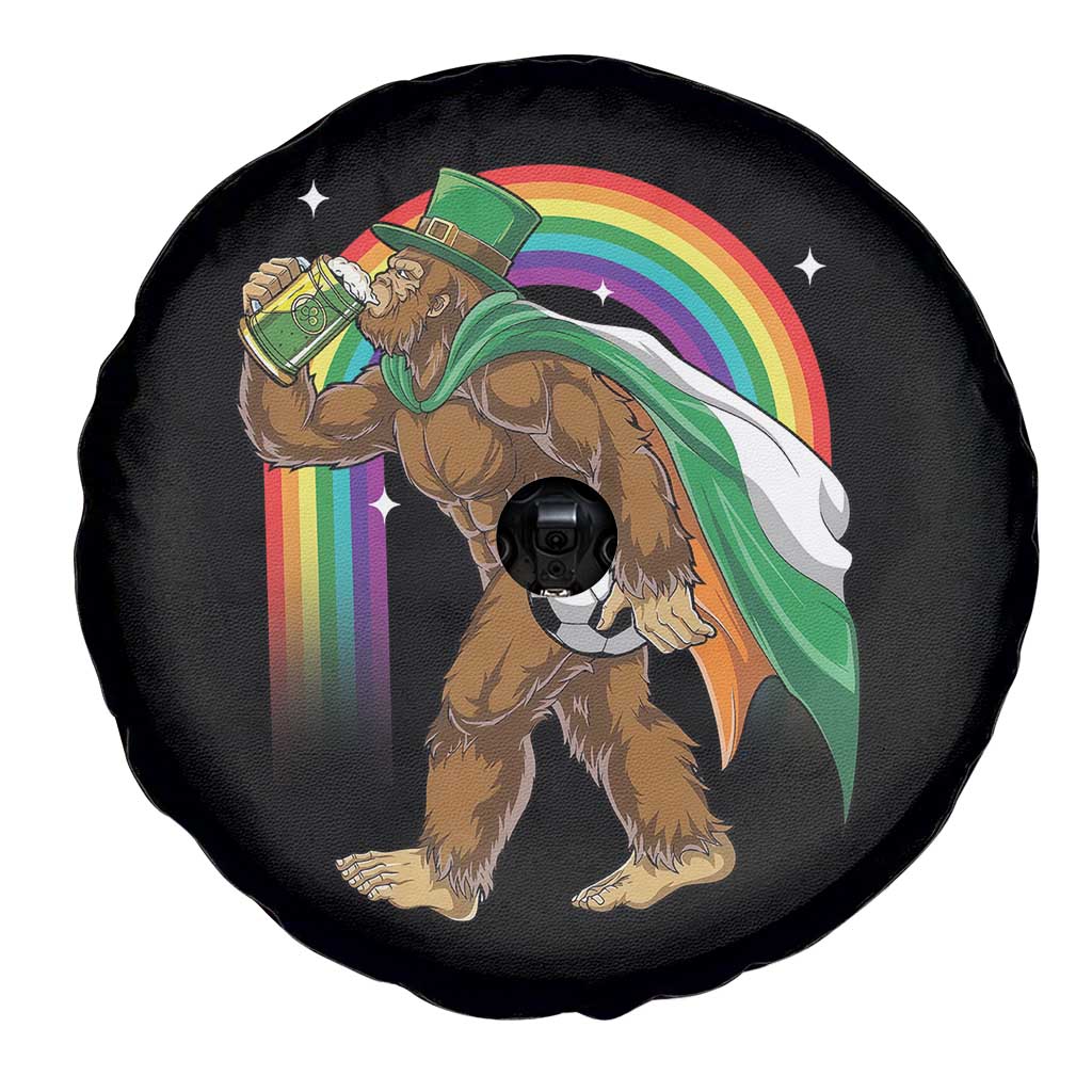 Funny Bigfoot Drinking Beer Spare Tire Cover St Patricks Day Soccer Lover TS12 Print Your Wear