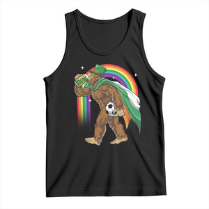 Funny Bigfoot Drinking Beer Tank Top St Patricks Day Soccer Lover TS12 Black Print Your Wear
