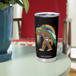 Funny Bigfoot Drinking Beer Tumbler Cup St Patricks Day Soccer Lover TS12 Print Your Wear