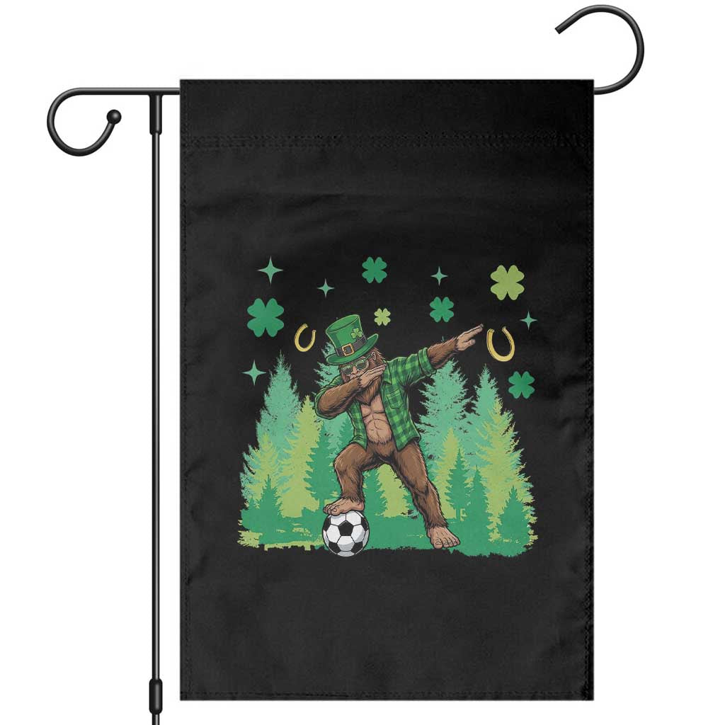 Lucky Sasquatch Soccer Player Garden Flag Funny St Patricks Day Gift TS12 Black Print Your Wear