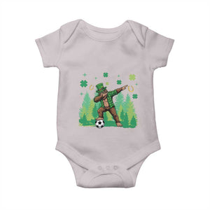 Lucky Sasquatch Soccer Player Baby Onesie Funny St Patricks Day Gift TS12 Ice Gray Print Your Wear