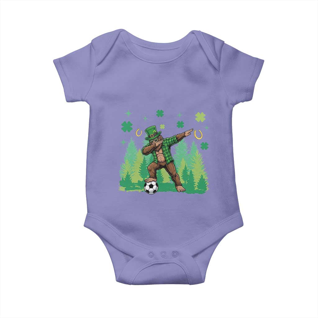 Lucky Sasquatch Soccer Player Baby Onesie Funny St Patricks Day Gift TS12 Violet Print Your Wear