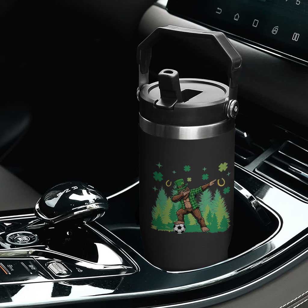 Lucky Sasquatch Soccer Player Flip Straw Tumbler Funny St Patricks Day Gift TS12 Print Your Wear