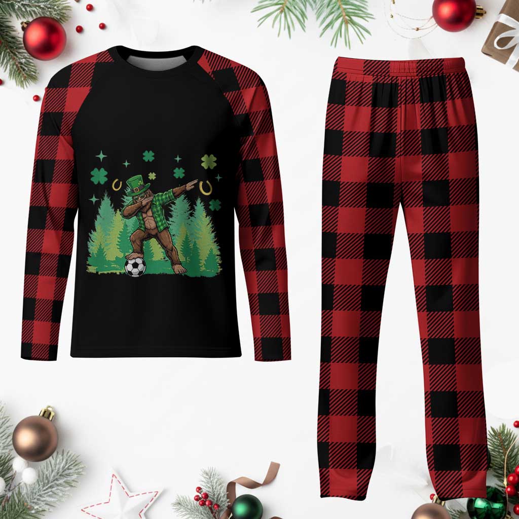 Lucky Sasquatch Soccer Player Plaid Pajama Set Funny St Patricks Day Gift TS12 Buffalo Plaid Print Your Wear
