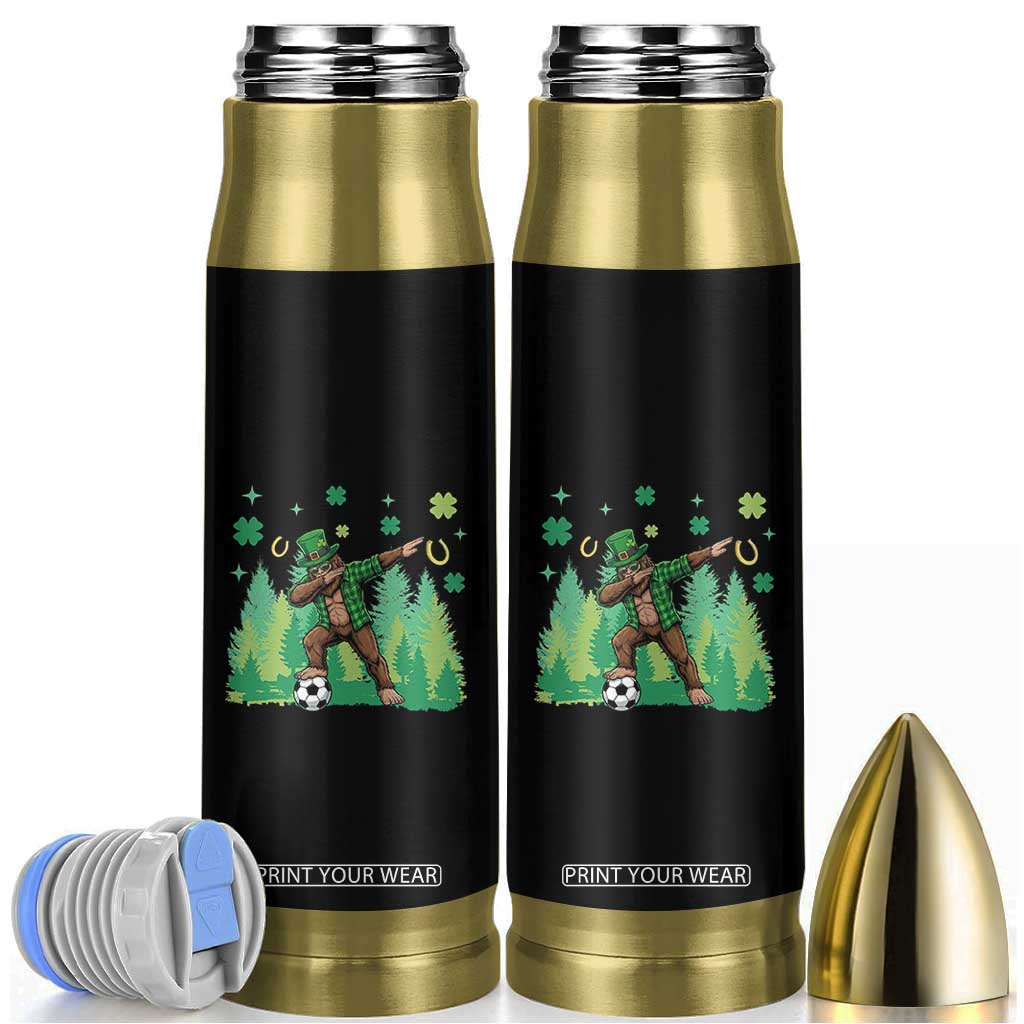 Lucky Sasquatch Soccer Player Bullet Tumbler Funny St Patricks Day Gift TS12 Black Print Your Wear