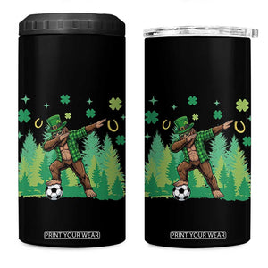 Lucky Sasquatch Soccer Player 4 in 1 Can Cooler Tumbler Funny St Patricks Day Gift TS12 One Size: 16 oz Black Print Your Wear
