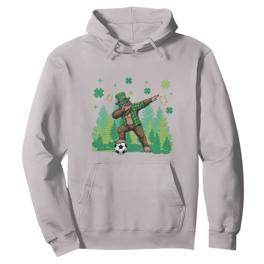 Lucky Sasquatch Soccer Player Hoodie Funny St Patricks Day Gift TS12 Ice Gray Print Your Wear