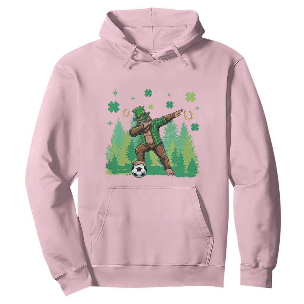 Lucky Sasquatch Soccer Player Hoodie Funny St Patricks Day Gift TS12 Light Pink Print Your Wear