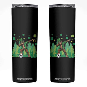 Lucky Sasquatch Soccer Player Skinny Tumbler Funny St Patricks Day Gift TS12 Black Print Your Wear