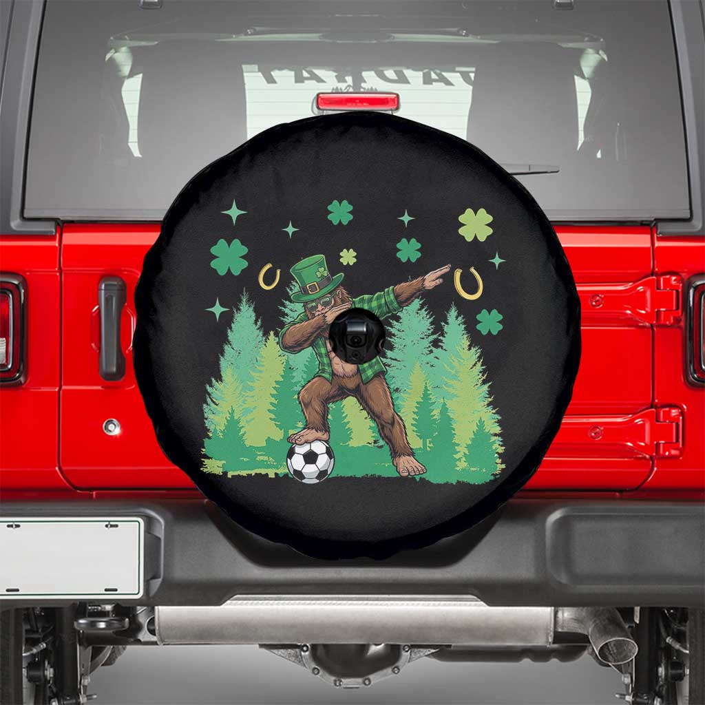 Lucky Sasquatch Soccer Player Spare Tire Cover Funny St Patricks Day Gift TS12 Black Print Your Wear
