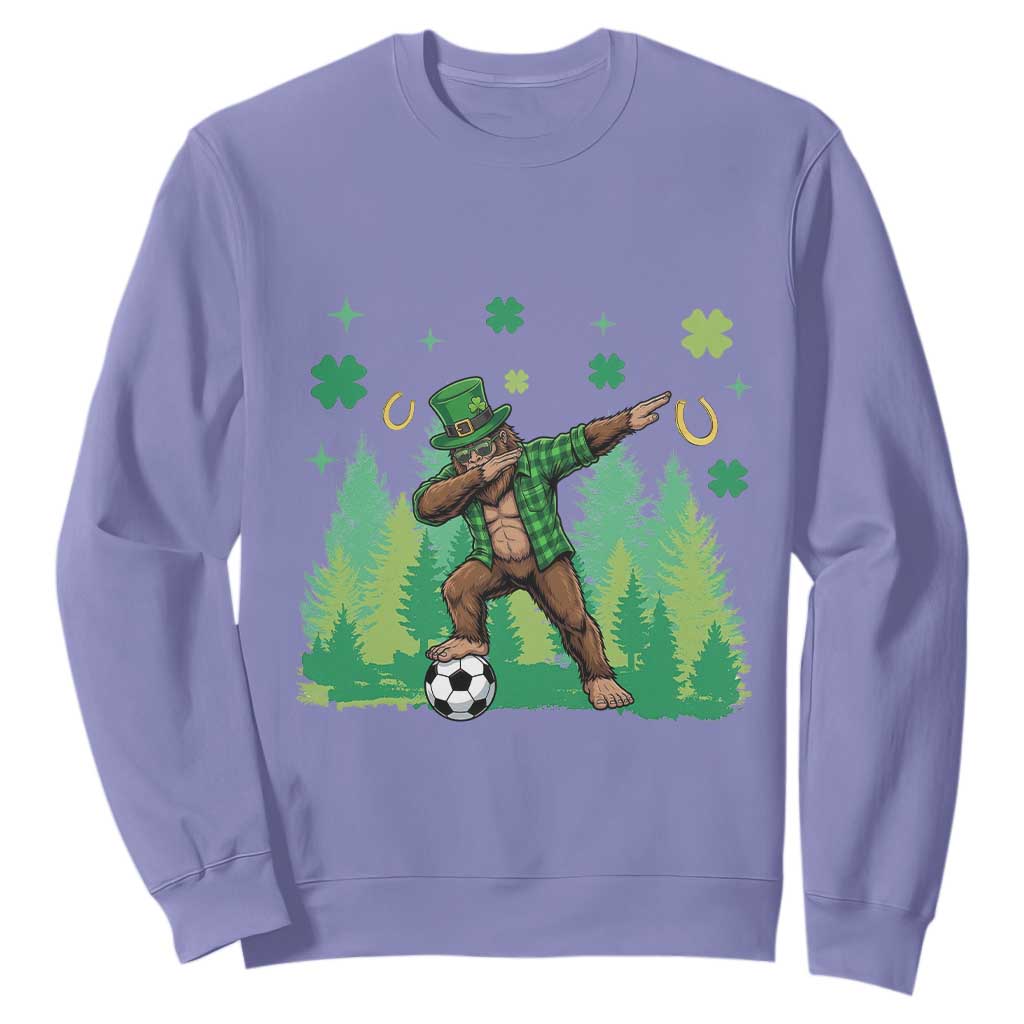 Lucky Sasquatch Soccer Player Sweatshirt Funny St Patricks Day Gift TS12 Violet Print Your Wear