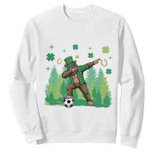 Lucky Sasquatch Soccer Player Sweatshirt Funny St Patricks Day Gift TS12 White Print Your Wear