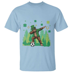Lucky Sasquatch Soccer Player T Shirt Funny St Patricks Day Gift TS12 Light Blue Print Your Wear