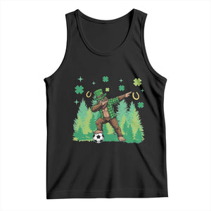Lucky Sasquatch Soccer Player Tank Top Funny St Patricks Day Gift TS12 Black Print Your Wear