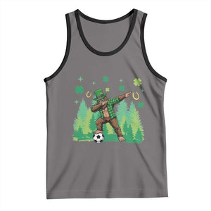 Lucky Sasquatch Soccer Player Tank Top Funny St Patricks Day Gift TS12 Deep Heather Black Print Your Wear