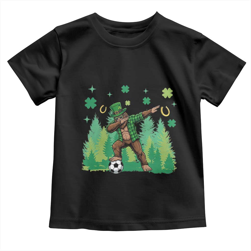 Lucky Sasquatch Soccer Player Toddler T Shirt Funny St Patricks Day Gift TS12 Black Print Your Wear