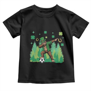 Lucky Sasquatch Soccer Player Toddler T Shirt Funny St Patricks Day Gift TS12 Black Print Your Wear
