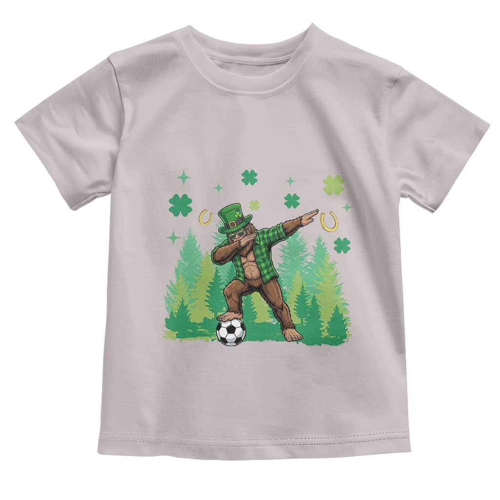 Lucky Sasquatch Soccer Player Toddler T Shirt Funny St Patricks Day Gift TS12 Ice Gray Print Your Wear