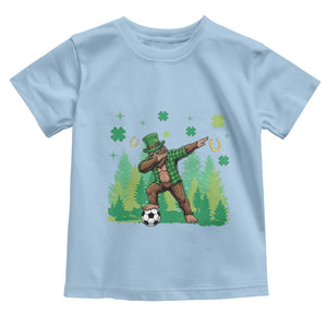 Lucky Sasquatch Soccer Player Toddler T Shirt Funny St Patricks Day Gift TS12 Light Blue Print Your Wear