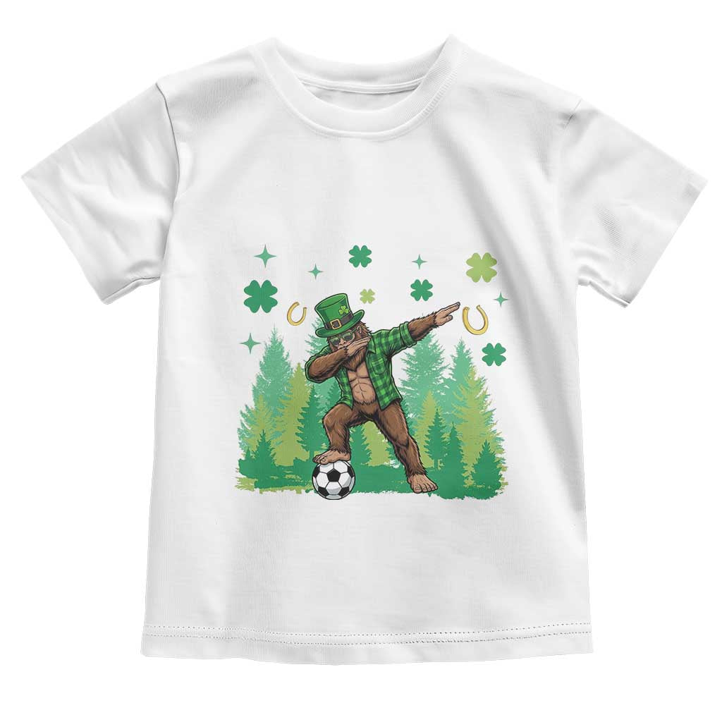 Lucky Sasquatch Soccer Player Toddler T Shirt Funny St Patricks Day Gift TS12 White Print Your Wear