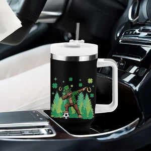 Lucky Sasquatch Soccer Player Tumbler With Handle Funny St Patricks Day Gift TS12 Print Your Wear