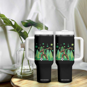 Lucky Sasquatch Soccer Player Tumbler With Handle Funny St Patricks Day Gift TS12 Print Your Wear
