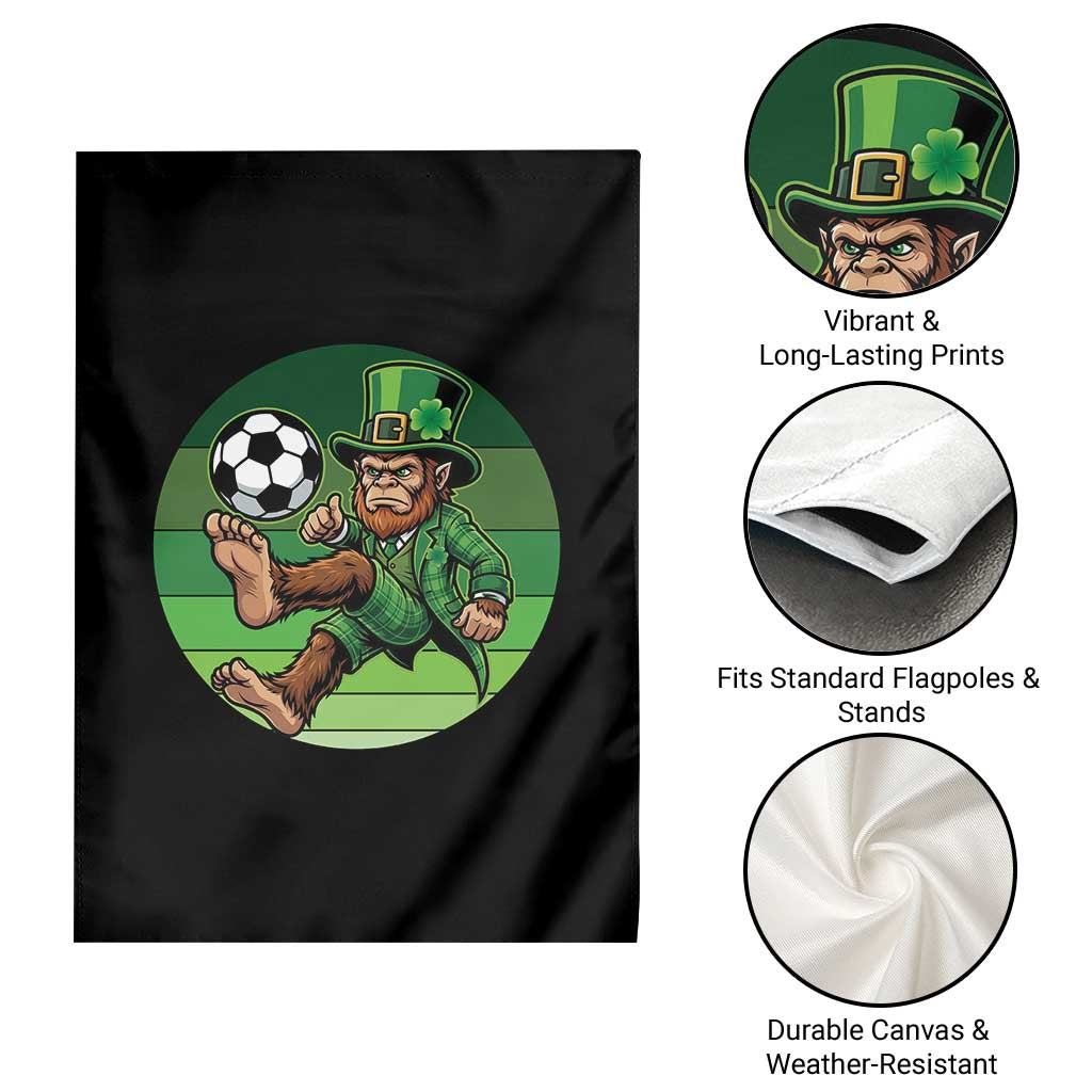 Funny Bigfoot Playing Soccer Garden Flag St Patricks Day TS12 Print Your Wear
