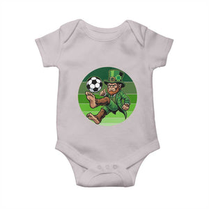 Funny Bigfoot Playing Soccer Baby Onesie St Patricks Day TS12 Ice Gray Print Your Wear
