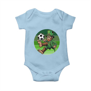 Funny Bigfoot Playing Soccer Baby Onesie St Patricks Day TS12 Light Blue Print Your Wear