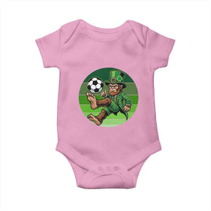 Funny Bigfoot Playing Soccer Baby Onesie St Patricks Day TS12 Light Pink Print Your Wear