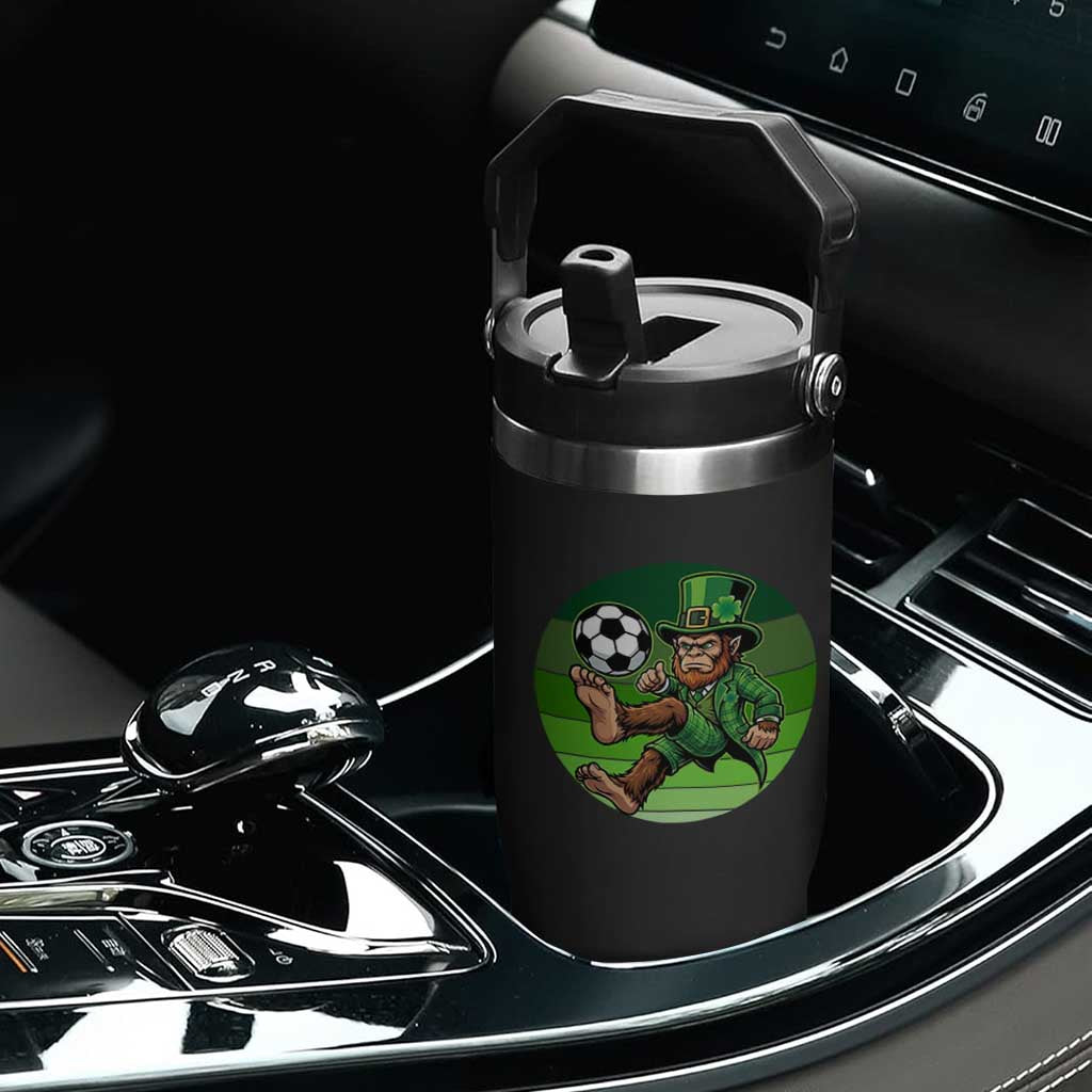 Funny Bigfoot Playing Soccer Flip Straw Tumbler St Patricks Day TS12 Print Your Wear