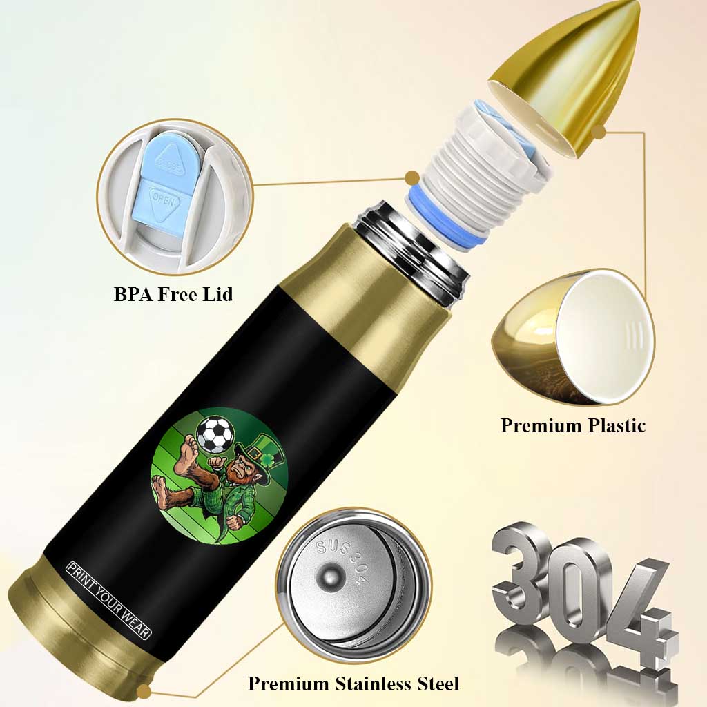 Funny Bigfoot Playing Soccer Bullet Tumbler St Patricks Day TS12 Print Your Wear