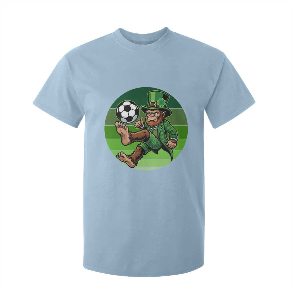 Funny Bigfoot Playing Soccer T Shirt For Kid St Patricks Day TS12 Light Blue Print Your Wear