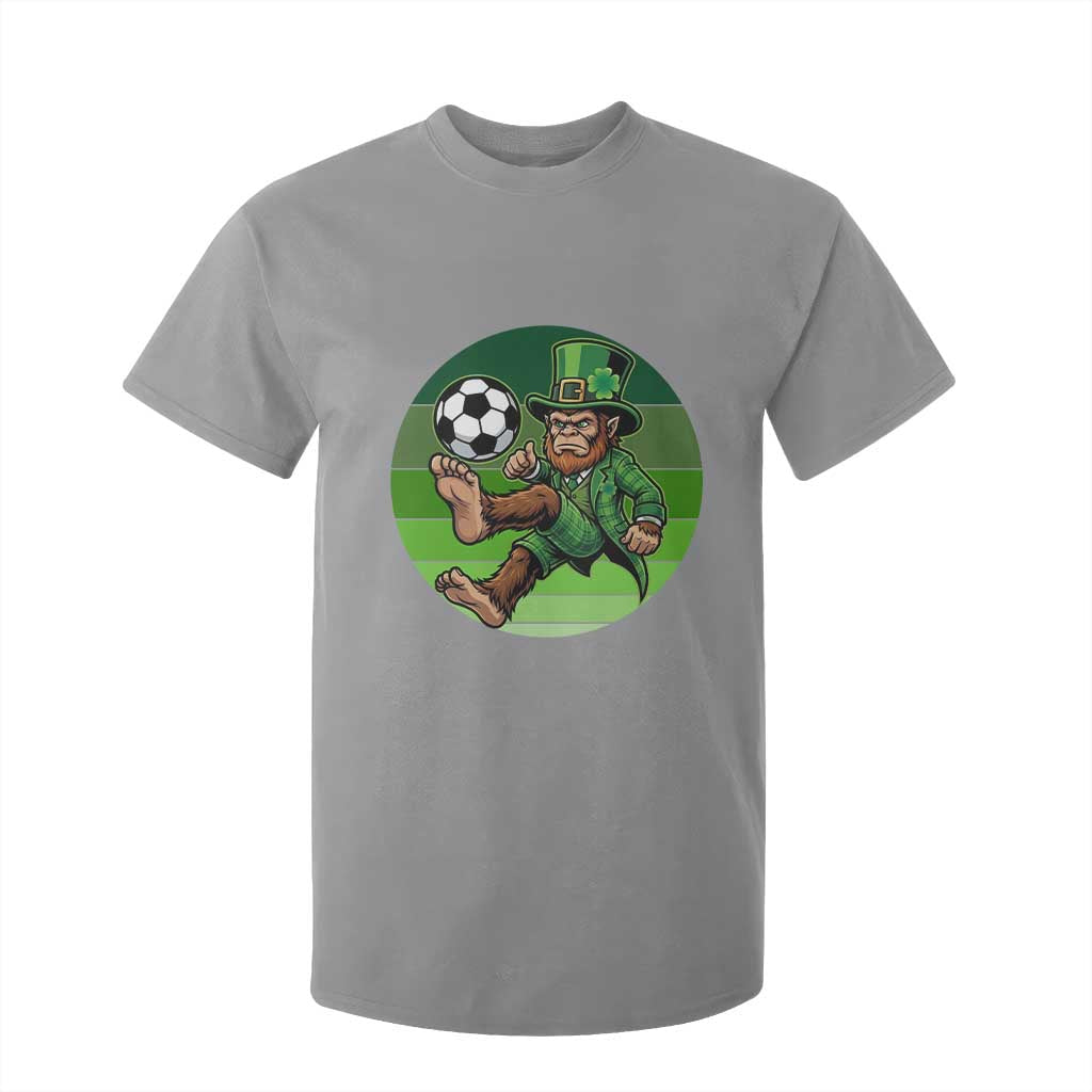 Funny Bigfoot Playing Soccer T Shirt For Kid St Patricks Day TS12 Sport Gray Print Your Wear