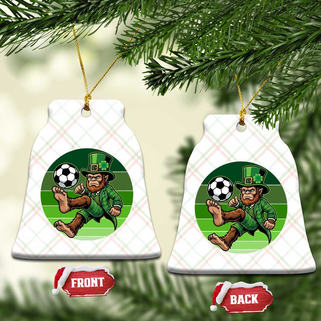Funny Bigfoot Playing Soccer Ceramic Ornament St Patricks Day TS12 Print Your Wear