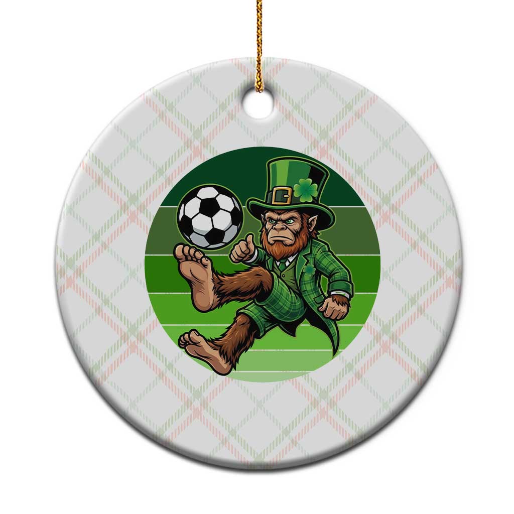 Funny Bigfoot Playing Soccer Ceramic Ornament St Patricks Day TS12 1pc Christmas Plaid Print Your Wear