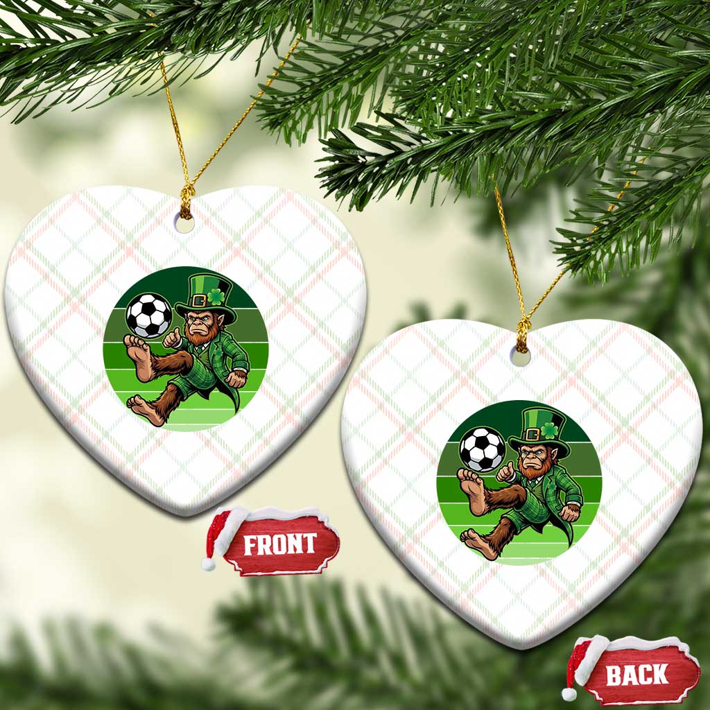 Funny Bigfoot Playing Soccer Ceramic Ornament St Patricks Day TS12 Print Your Wear