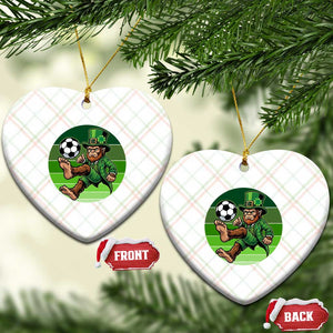 Funny Bigfoot Playing Soccer Ceramic Ornament St Patricks Day TS12 Print Your Wear