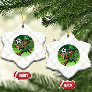 Funny Bigfoot Playing Soccer Ceramic Ornament St Patricks Day TS12 Print Your Wear