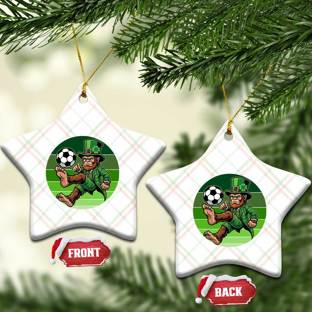 Funny Bigfoot Playing Soccer Ceramic Ornament St Patricks Day TS12 Print Your Wear