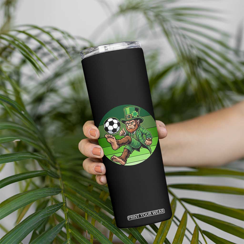 Funny Bigfoot Playing Soccer Skinny Tumbler St Patricks Day TS12 Print Your Wear