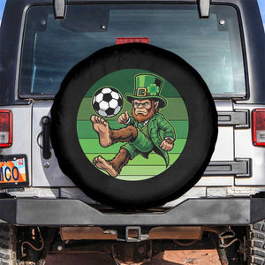 Funny Bigfoot Playing Soccer Spare Tire Cover St Patricks Day TS12 No hole Black Print Your Wear