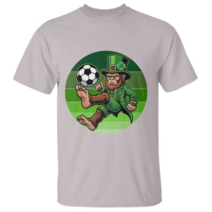 Funny Bigfoot Playing Soccer T Shirt St Patricks Day TS12 Ice Gray Print Your Wear