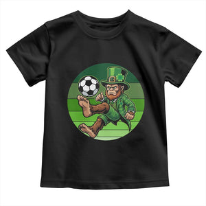 Funny Bigfoot Playing Soccer Toddler T Shirt St Patricks Day TS12 Black Print Your Wear