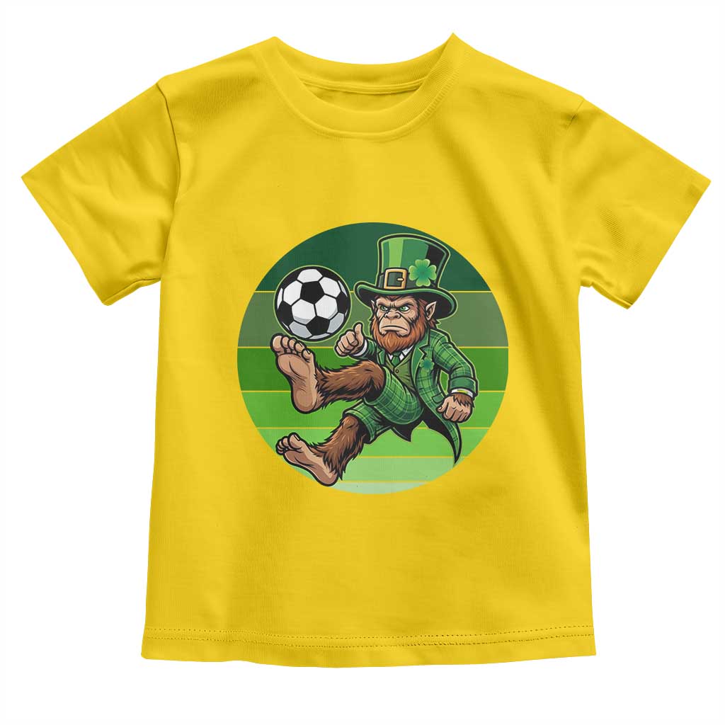 Funny Bigfoot Playing Soccer Toddler T Shirt St Patricks Day TS12 Daisy Print Your Wear