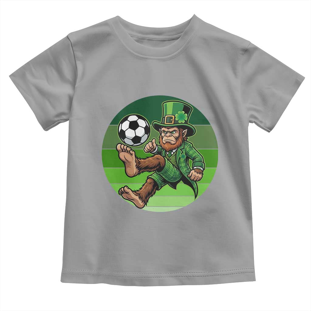 Funny Bigfoot Playing Soccer Toddler T Shirt St Patricks Day TS12 Sport Gray Print Your Wear