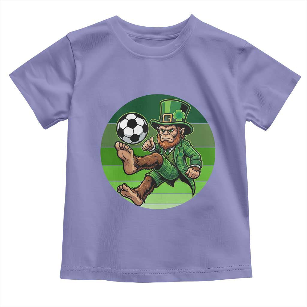 Funny Bigfoot Playing Soccer Toddler T Shirt St Patricks Day TS12 Violet Print Your Wear