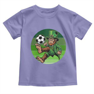 Funny Bigfoot Playing Soccer Toddler T Shirt St Patricks Day TS12 Violet Print Your Wear